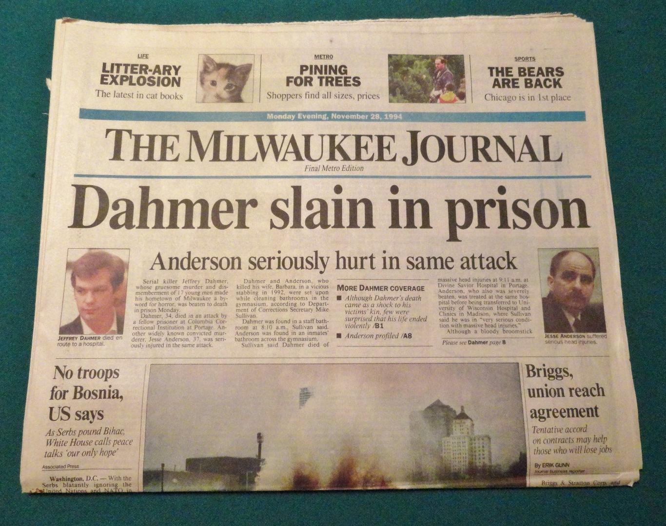 Jeffrey Dahmer Slain in Prison